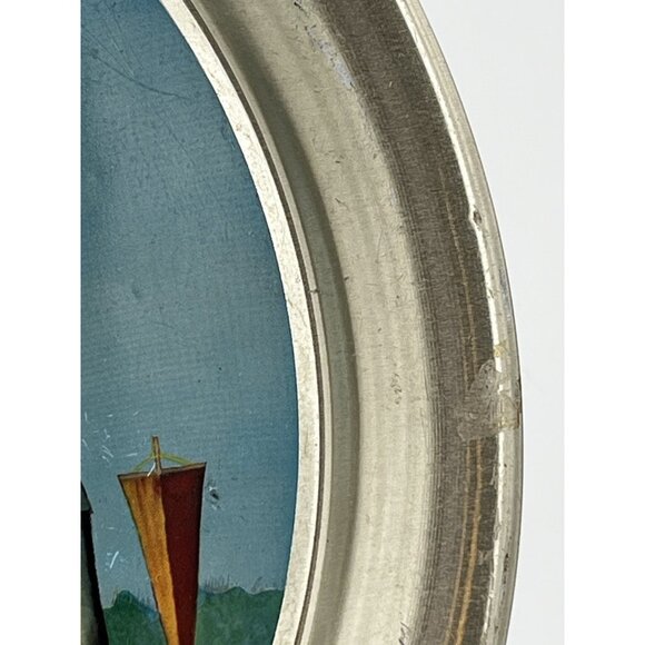 Vintage 1950s Disneyland Tin Tray Sleeping Beauty Castle Metal Disney - Picture 8 of 16